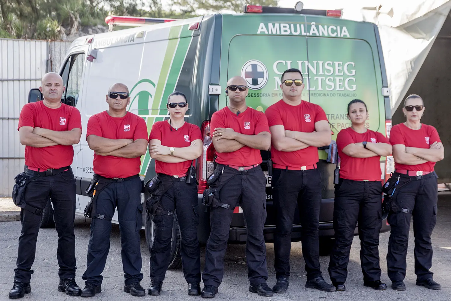 Equipe de segurança uniformizada no Bloko Rosa 2019